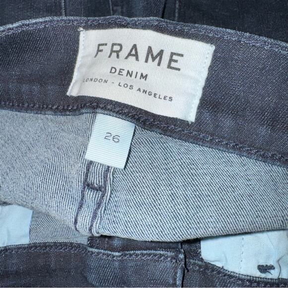 Frame Ali High Rise Skinny in Avinton Dark Wash Denim Blue Jeans Women's… - Picture 5 of 7